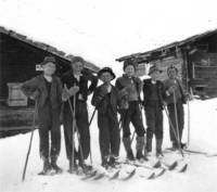 Schul-Skiausflug im März 1939 in die Nons